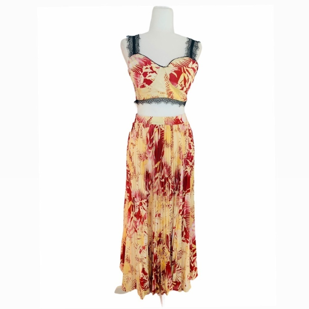 Crop Top Maxi Skirt Set 2 Piece Long Dress